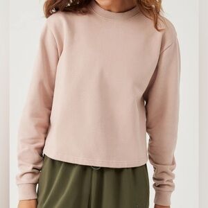 Outdoor Voices Terry Cropped Sweatshirt Size Medium